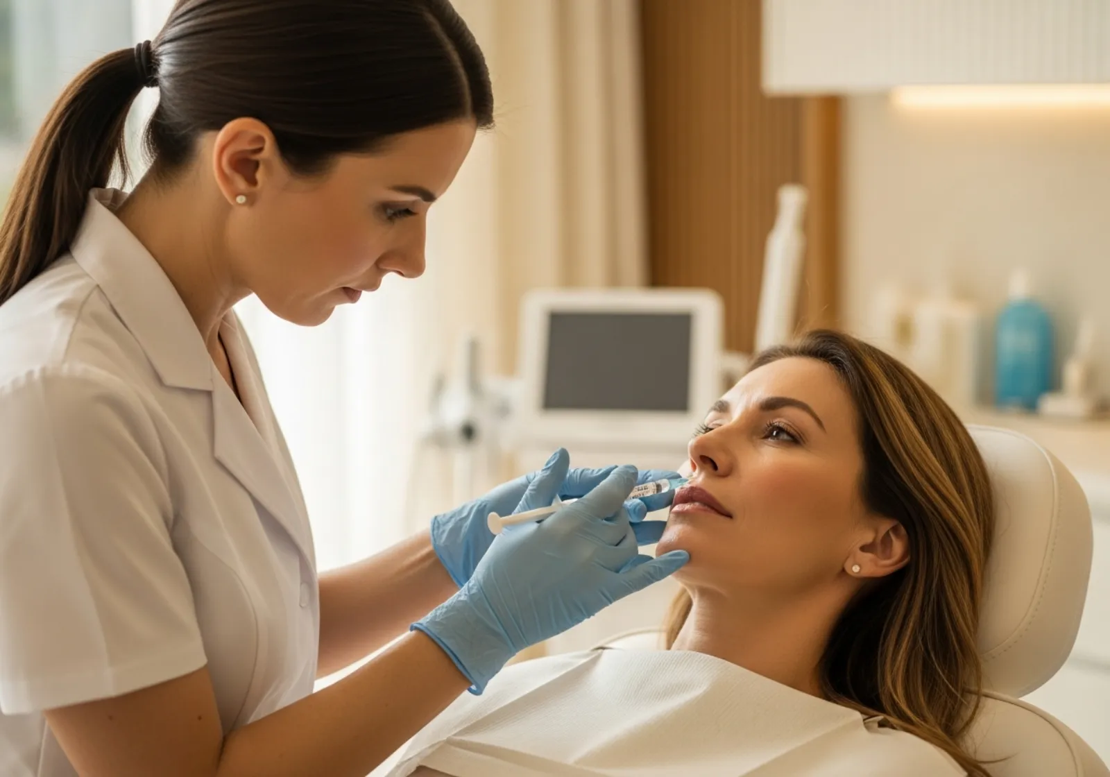 Hyaluron-Filler-Behandlung der Lippen bei Norden Medical Aesthetics